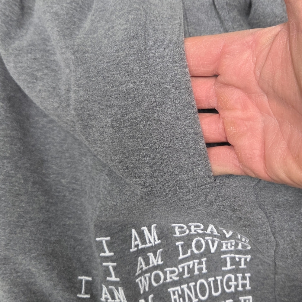 Salty‎ Honey inspirational Gray Joggers Comfy Cozy Women XXL - Picture 7 of 10